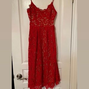 H&M size US 4. Worn once midi red dress